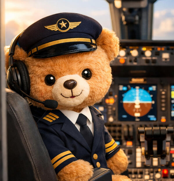 π» Captain Teddy Left Seat β’ 4 Stripes The one in command β calm, confident, and always ready for takeoff! βοΈ βΆ Watch Captain Teddy